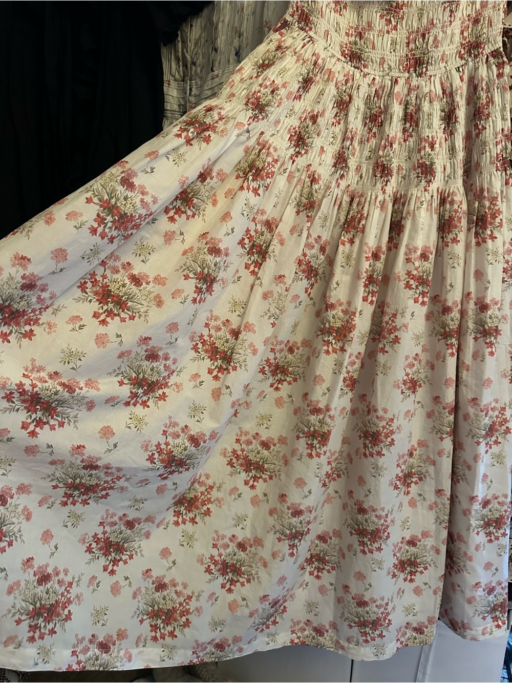 NWT $350 DOEN QUINETTE DRESS in IVORY LANTANA FLORAL Sz Medium - Picture 7 of 16